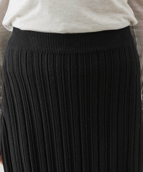 BEARDSLEY / ビアズリー ロング・マキシ丈スカート | 《LEVAR》リブニットスカート（ブラック） | 詳細6