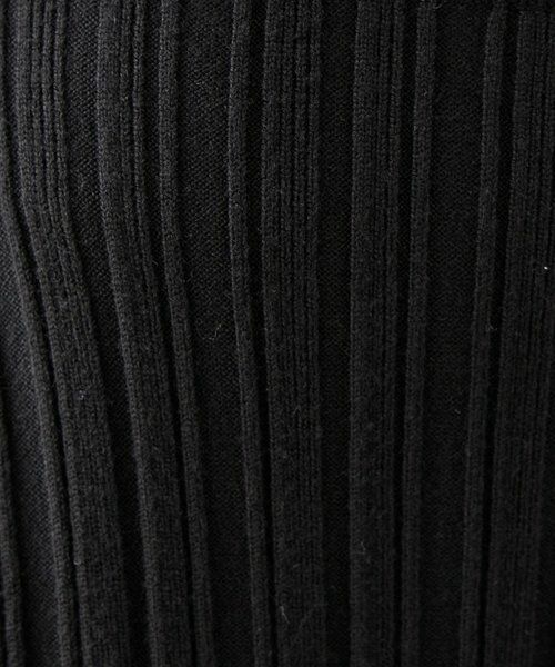 BEARDSLEY / ビアズリー ロング・マキシ丈スカート | 《LEVAR》リブニットスカート（ブラック） | 詳細8
