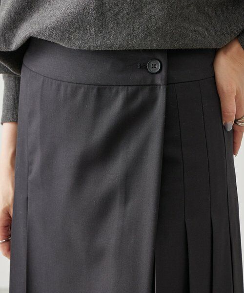 BEARDSLEY / ビアズリー ロング・マキシ丈スカート | 《LEVAR》プリーツ巻きスカート | 詳細5
