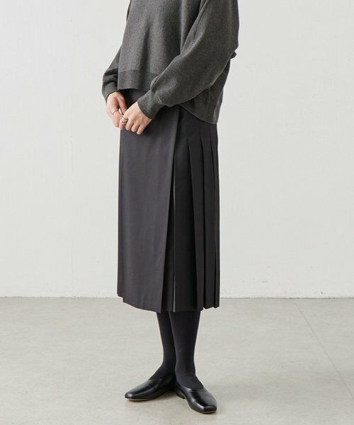 BEARDSLEY / ビアズリー ロング・マキシ丈スカート | 《LEVAR》プリーツ巻きスカート | 詳細9