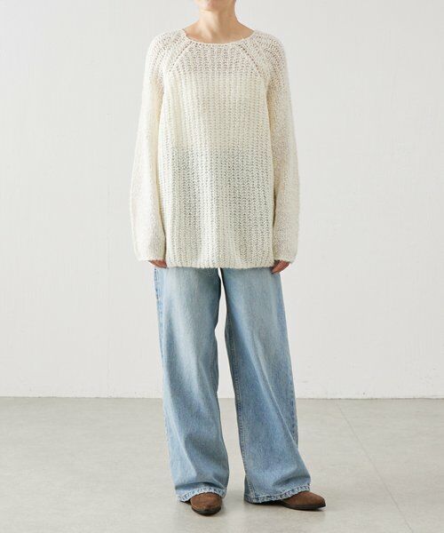 BEARDSLEY / ビアズリー ニット・セーター | 《LEVAR》ローゲージニットエクリュ | 詳細1