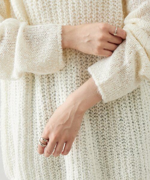 BEARDSLEY / ビアズリー ニット・セーター | 《LEVAR》ローゲージニットエクリュ | 詳細11