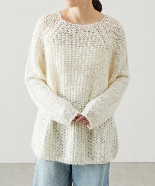 BEARDSLEY / ビアズリー ニット・セーター | 《LEVAR》ローゲージニットエクリュ | 詳細5