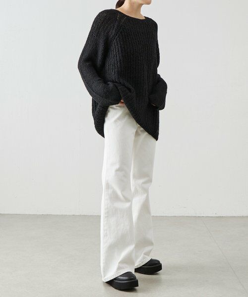 BEARDSLEY / ビアズリー ニット・セーター | 《LEVAR》ローゲージニットブラック | 詳細10