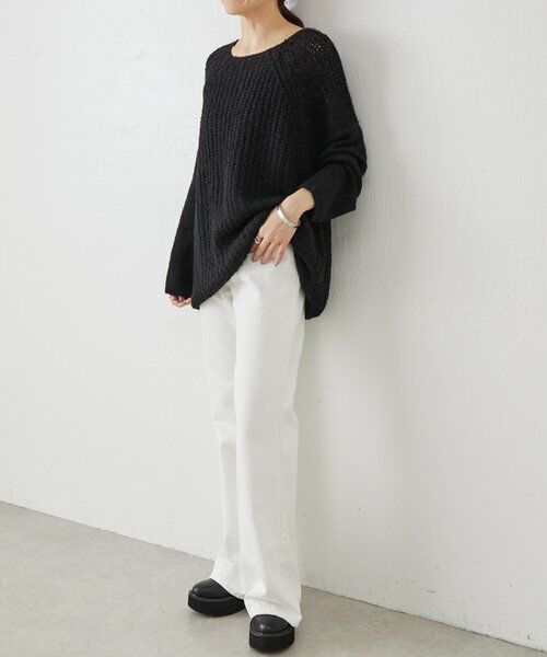 BEARDSLEY / ビアズリー ニット・セーター | 《LEVAR》ローゲージニットブラック | 詳細11