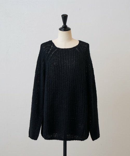 BEARDSLEY / ビアズリー ニット・セーター | 《LEVAR》ローゲージニットブラック | 詳細13
