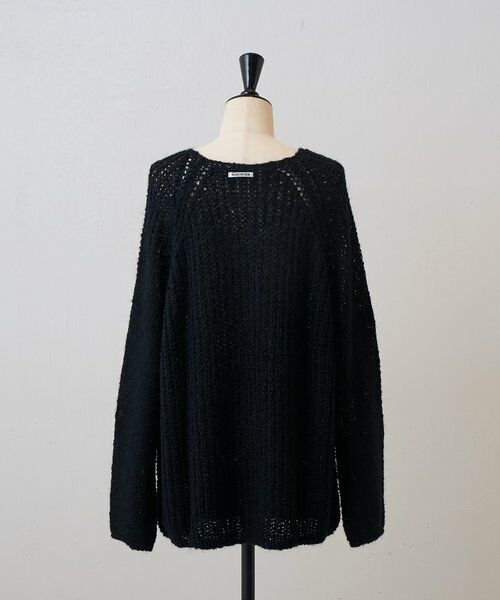 BEARDSLEY / ビアズリー ニット・セーター | 《LEVAR》ローゲージニットブラック | 詳細17