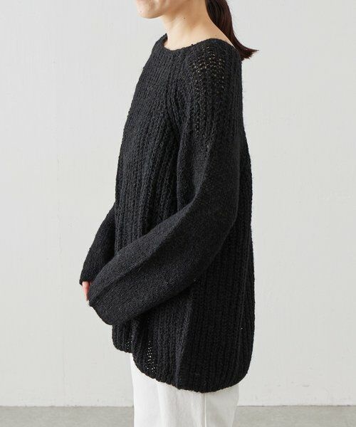 BEARDSLEY / ビアズリー ニット・セーター | 《LEVAR》ローゲージニットブラック | 詳細2