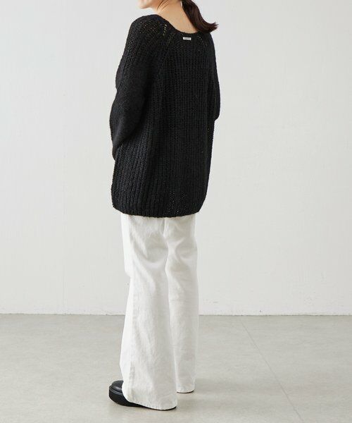 BEARDSLEY / ビアズリー ニット・セーター | 《LEVAR》ローゲージニットブラック | 詳細8