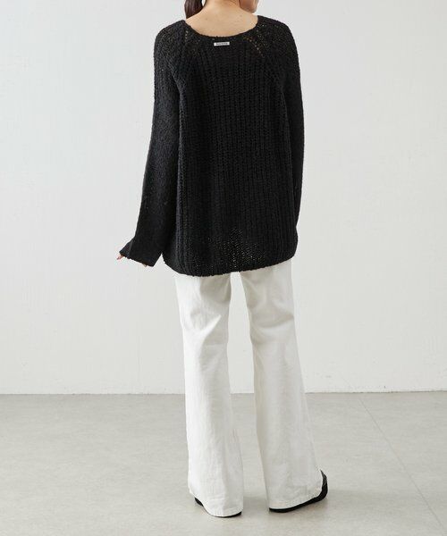 BEARDSLEY / ビアズリー ニット・セーター | 《LEVAR》ローゲージニットブラック | 詳細9
