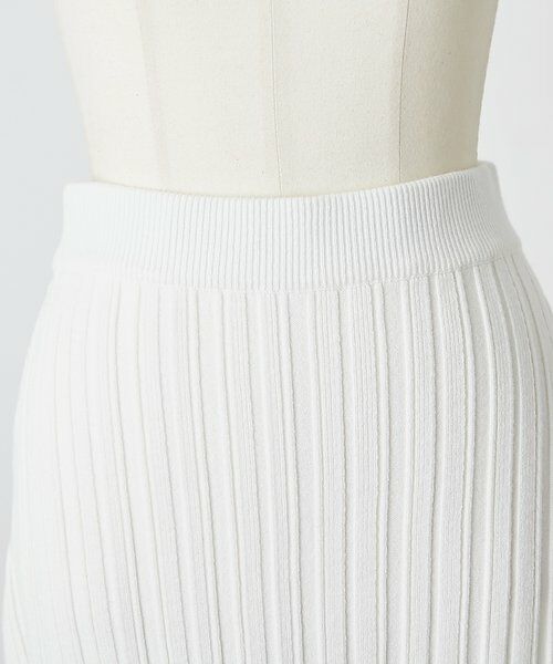 BEARDSLEY / ビアズリー ロング・マキシ丈スカート | 《LEVAR》リブニットスカート（ホワイト） | 詳細18