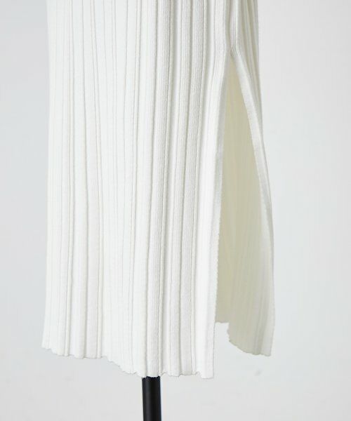 BEARDSLEY / ビアズリー ロング・マキシ丈スカート | 《LEVAR》リブニットスカート（ホワイト） | 詳細19