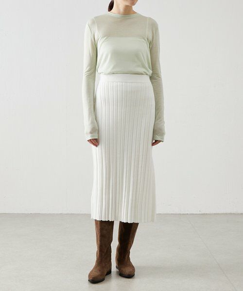 BEARDSLEY / ビアズリー カットソー | 《LEVAR》ウール混シアーカットソー（ミント） | 詳細10