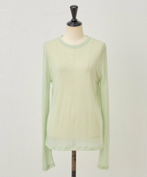 BEARDSLEY / ビアズリー カットソー | 《LEVAR》ウール混シアーカットソー（ミント） | 詳細14