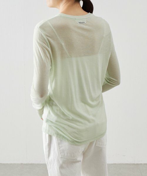 BEARDSLEY / ビアズリー カットソー | 《LEVAR》ウール混シアーカットソー（ミント） | 詳細2