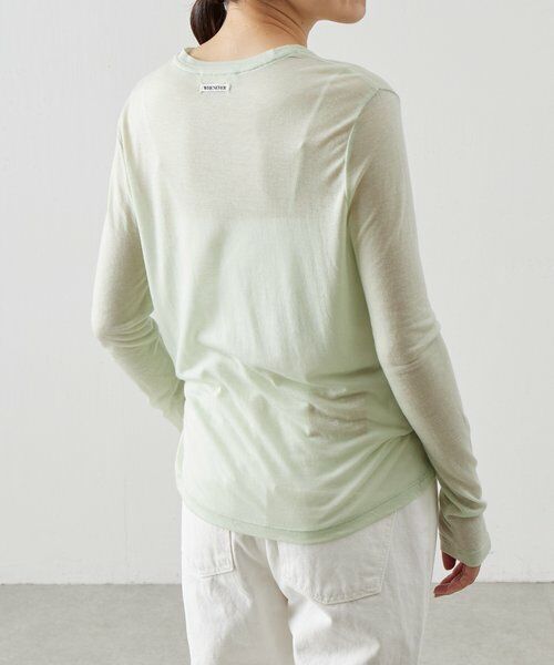 BEARDSLEY / ビアズリー カットソー | 《LEVAR》ウール混シアーカットソー（ミント） | 詳細3