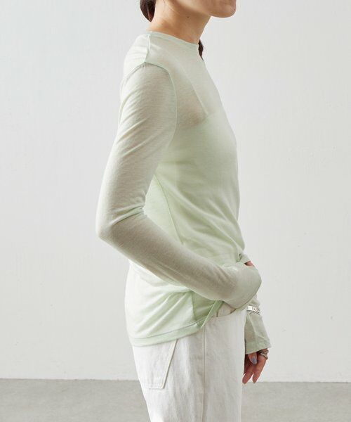 BEARDSLEY / ビアズリー カットソー | 《LEVAR》ウール混シアーカットソー（ミント） | 詳細4