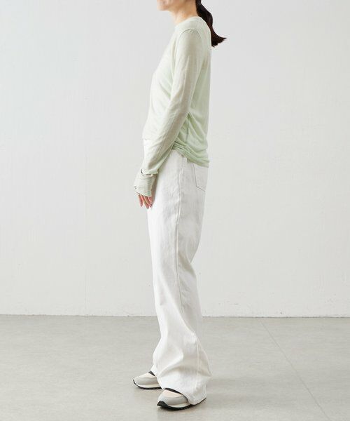 BEARDSLEY / ビアズリー カットソー | 《LEVAR》ウール混シアーカットソー（ミント） | 詳細6