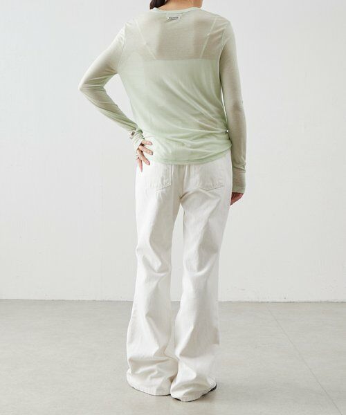 BEARDSLEY / ビアズリー カットソー | 《LEVAR》ウール混シアーカットソー（ミント） | 詳細7