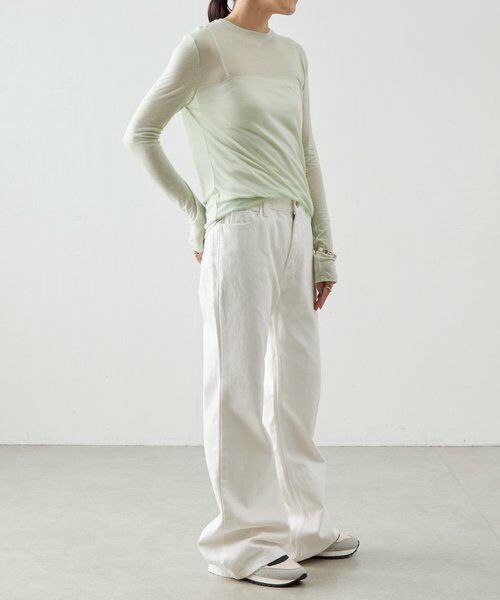 BEARDSLEY / ビアズリー カットソー | 《LEVAR》ウール混シアーカットソー（ミント） | 詳細8