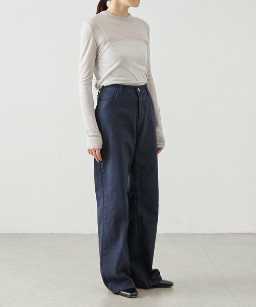 BEARDSLEY / ビアズリー デニムパンツ | 《LEVAR》裾フレアジーンズ（ダークネイビー） | 詳細8