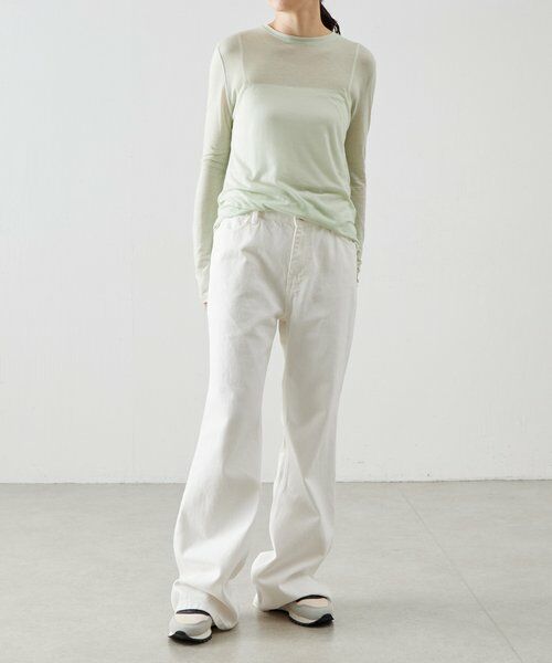 BEARDSLEY / ビアズリー デニムパンツ | 《LEVAR》裾フレアジーンズ（ホワイト） | 詳細10