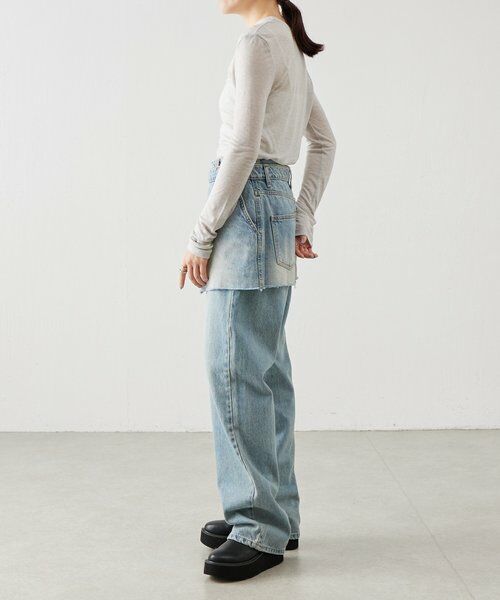 BEARDSLEY / ビアズリー カットソー | 《LEVAR》ウール混シアーカットソー（ライトグレー） | 詳細2