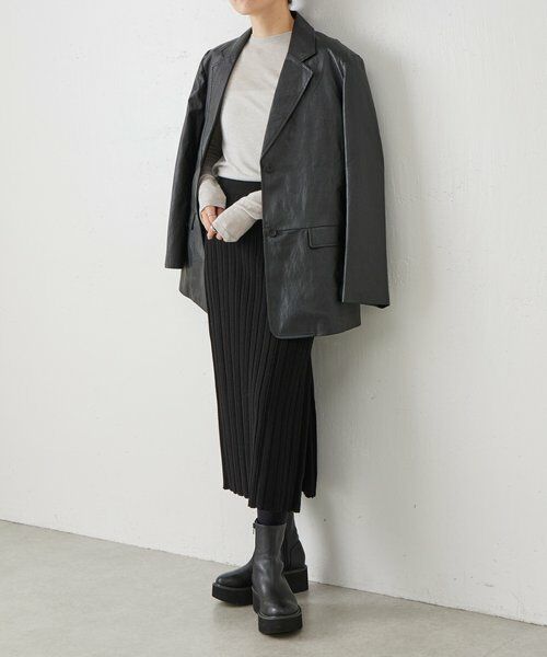 BEARDSLEY / ビアズリー カットソー | 《LEVAR》ウール混シアーカットソー（ライトグレー） | 詳細20