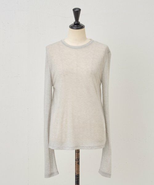 BEARDSLEY / ビアズリー カットソー | 《LEVAR》ウール混シアーカットソー（ライトグレー） | 詳細21