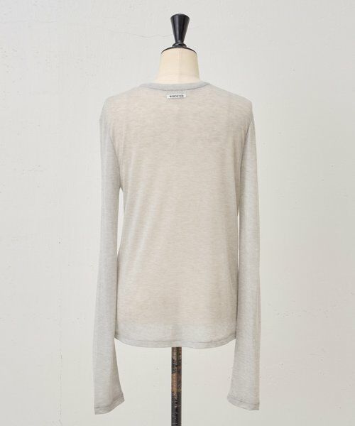 BEARDSLEY / ビアズリー カットソー | 《LEVAR》ウール混シアーカットソー（ライトグレー） | 詳細24