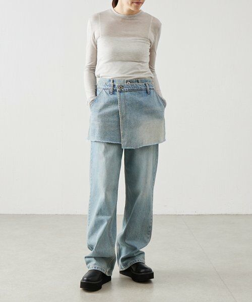 BEARDSLEY / ビアズリー カットソー | 《LEVAR》ウール混シアーカットソー（ライトグレー） | 詳細3