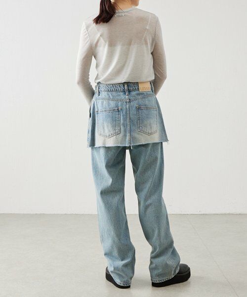 BEARDSLEY / ビアズリー カットソー | 《LEVAR》ウール混シアーカットソー（ライトグレー） | 詳細4