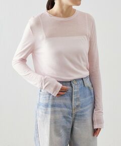 BEARDSLEY / ビアズリー カットソー | 《LEVAR》ウール混シアーカットソー（ピンク）