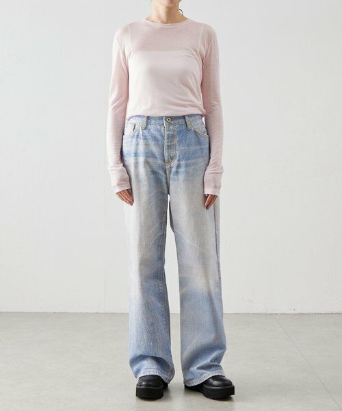 BEARDSLEY / ビアズリー カットソー | 《LEVAR》ウール混シアーカットソー（ピンク） | 詳細6