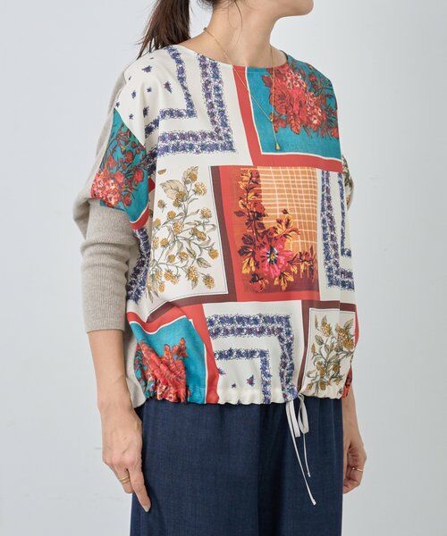 BEARDSLEY / ビアズリー ニット・セーター | スカーフパッチワークプリントニット | 詳細4