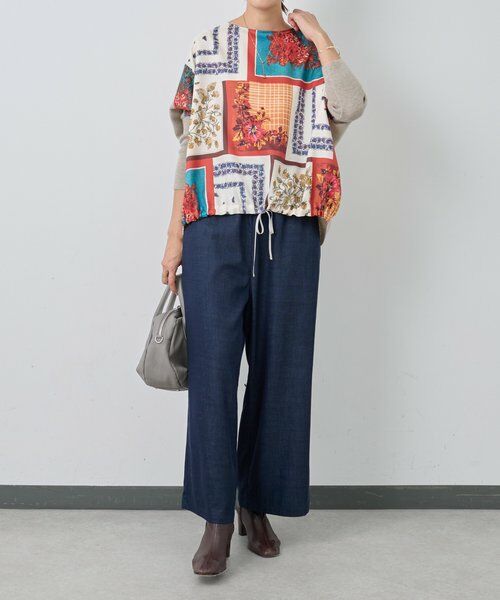 BEARDSLEY / ビアズリー ニット・セーター | スカーフパッチワークプリントニット | 詳細5