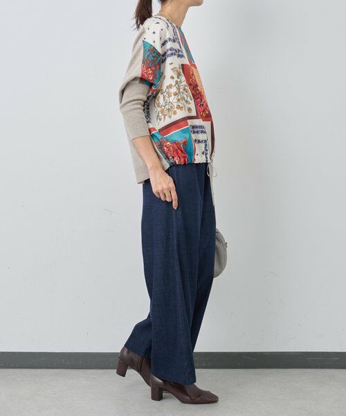 BEARDSLEY / ビアズリー ニット・セーター | スカーフパッチワークプリントニット | 詳細6