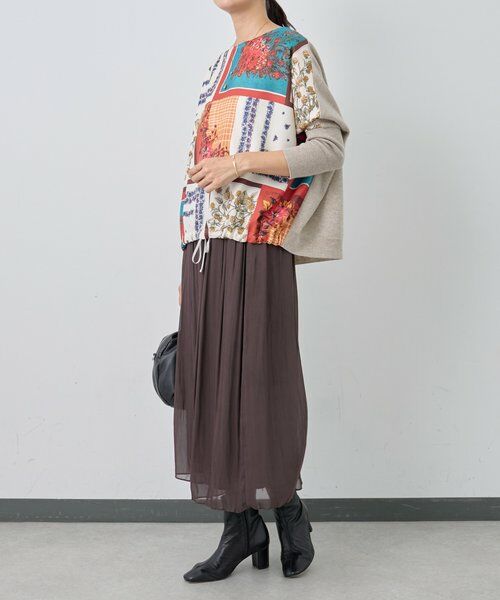 BEARDSLEY / ビアズリー ニット・セーター | スカーフパッチワークプリントニット | 詳細8