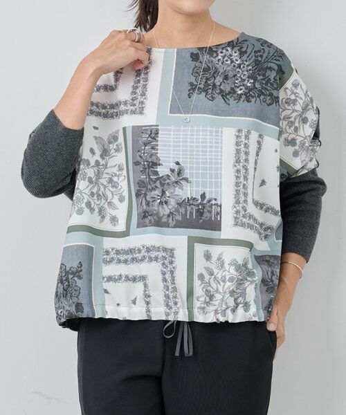 BEARDSLEY / ビアズリー ニット・セーター | スカーフパッチワークプリントニット | 詳細12