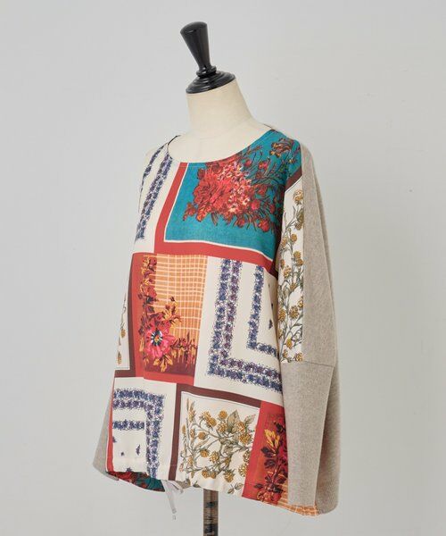 BEARDSLEY / ビアズリー ニット・セーター | スカーフパッチワークプリントニット | 詳細25