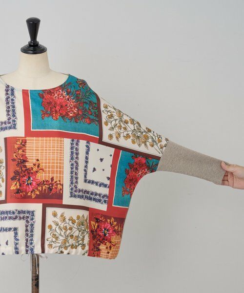 BEARDSLEY / ビアズリー ニット・セーター | スカーフパッチワークプリントニット | 詳細28