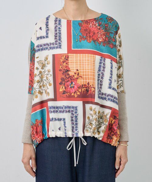 BEARDSLEY / ビアズリー ニット・セーター | スカーフパッチワークプリントニット | 詳細29