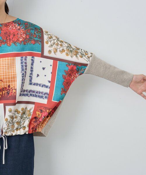 BEARDSLEY / ビアズリー ニット・セーター | スカーフパッチワークプリントニット | 詳細30