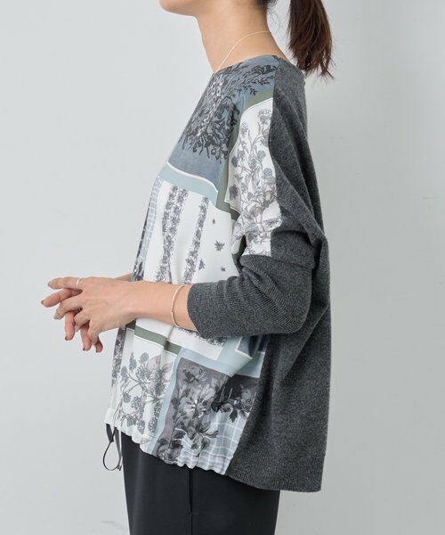 BEARDSLEY / ビアズリー ニット・セーター | スカーフパッチワークプリントニット | 詳細13