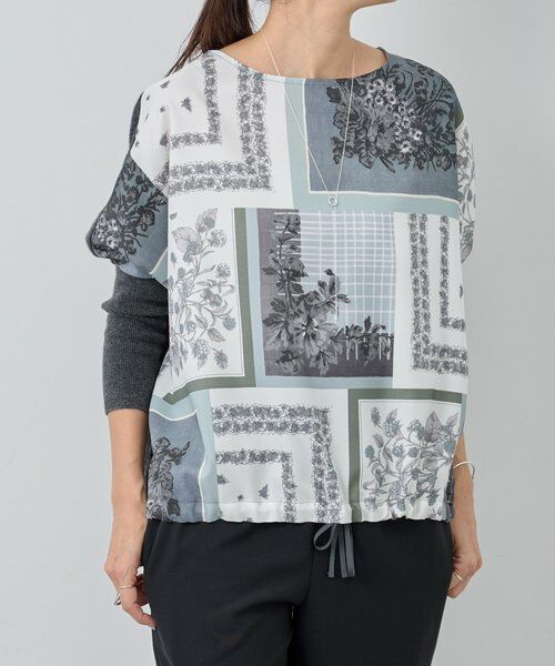 BEARDSLEY / ビアズリー ニット・セーター | スカーフパッチワークプリントニット | 詳細15