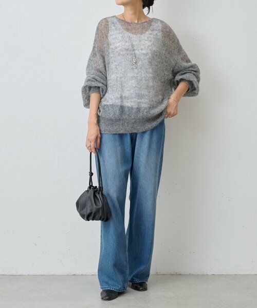 BEARDSLEY / ビアズリー ニット・セーター | シアーモヘア袖パフプルオーバー | 詳細13