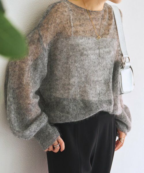 BEARDSLEY / ビアズリー ニット・セーター | シアーモヘア袖パフプルオーバー | 詳細2