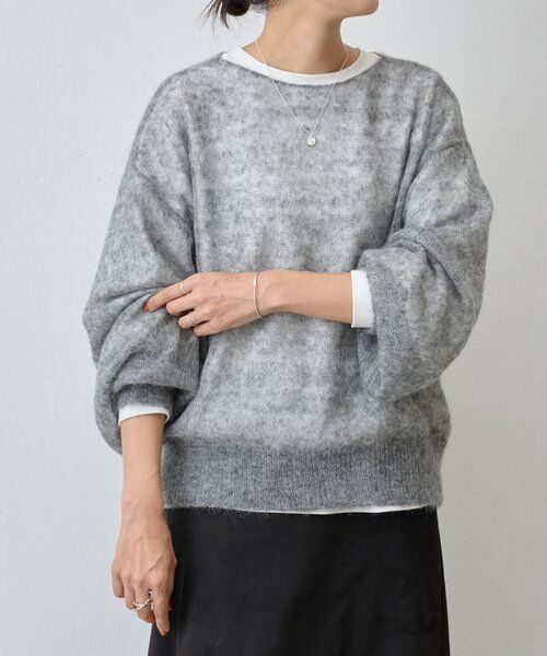 BEARDSLEY / ビアズリー ニット・セーター | シアーモヘア袖パフプルオーバー | 詳細6