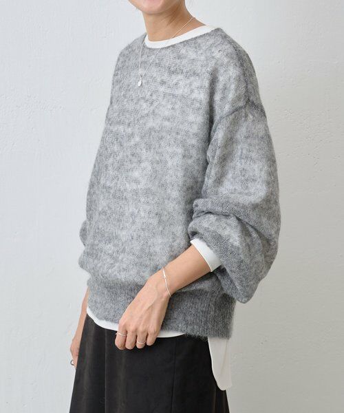 BEARDSLEY / ビアズリー ニット・セーター | シアーモヘア袖パフプルオーバー | 詳細7