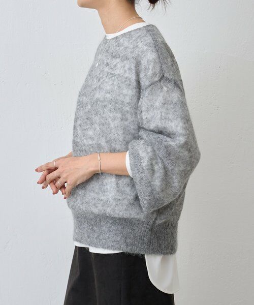 BEARDSLEY / ビアズリー ニット・セーター | シアーモヘア袖パフプルオーバー | 詳細8